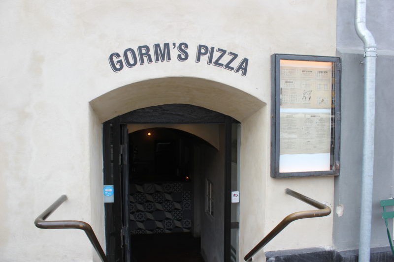 デンマークのピザ屋さんGormspizzaの入り口