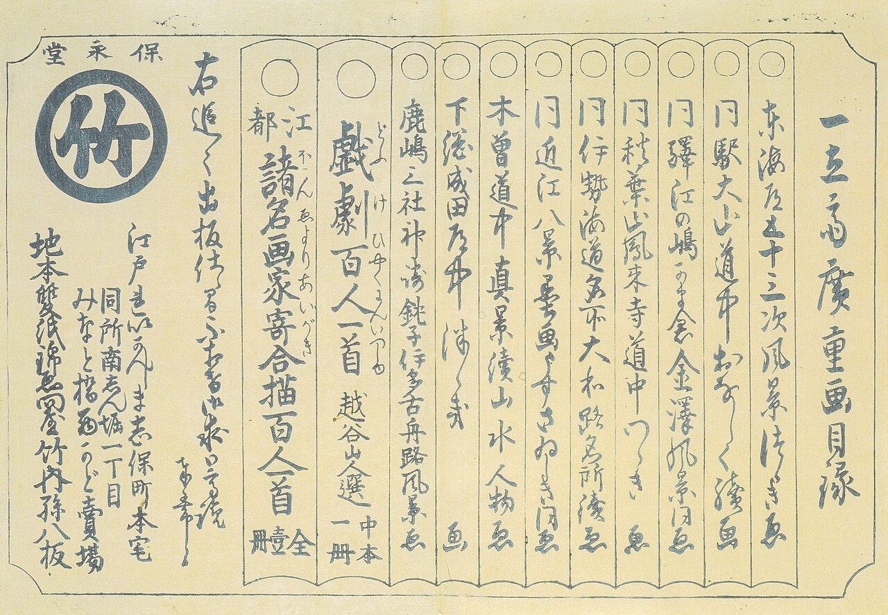 歌川広重『東海道五十三次之内 日本橋』