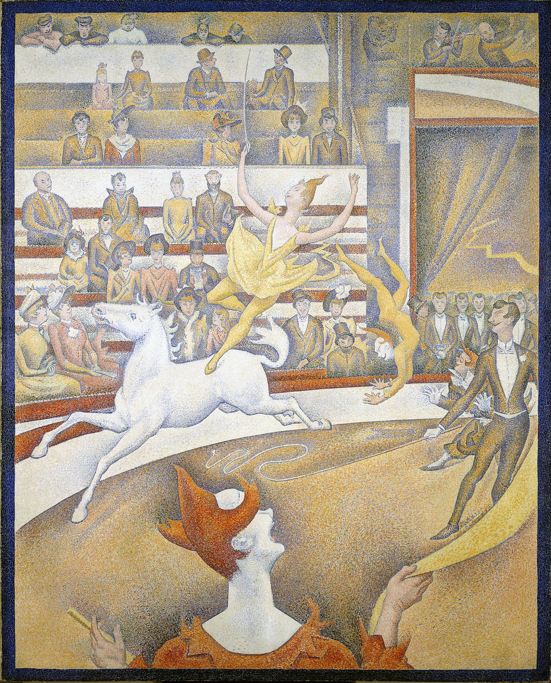 スーラ『サーカス』1891年、オルセー美術館蔵