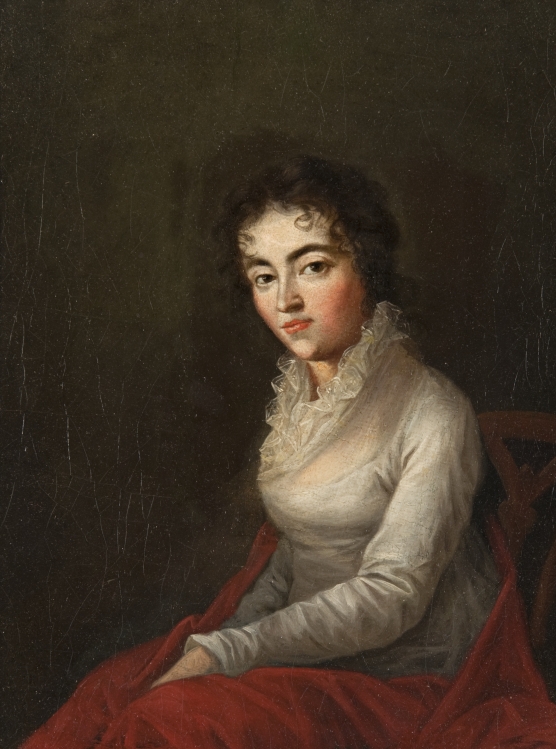ヨーゼフ・ランゲ『コンスタンツェ・モーツァルトの肖像』1782年、ハンテリアン美術館