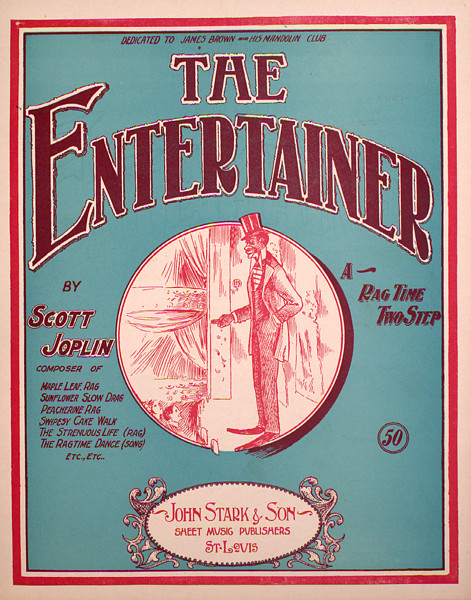 スコット・ジョプリン『ジ・エンターテイナー』楽譜の表紙(1902年)