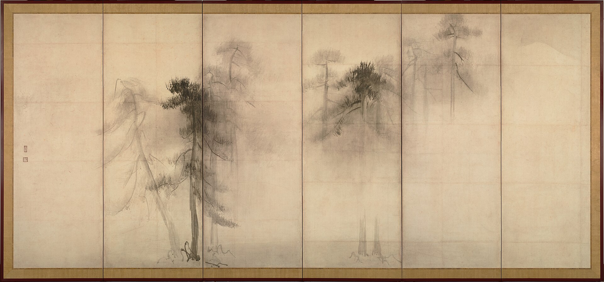 長谷川等伯『松林図屏風』（左隻）東京国立博物館蔵