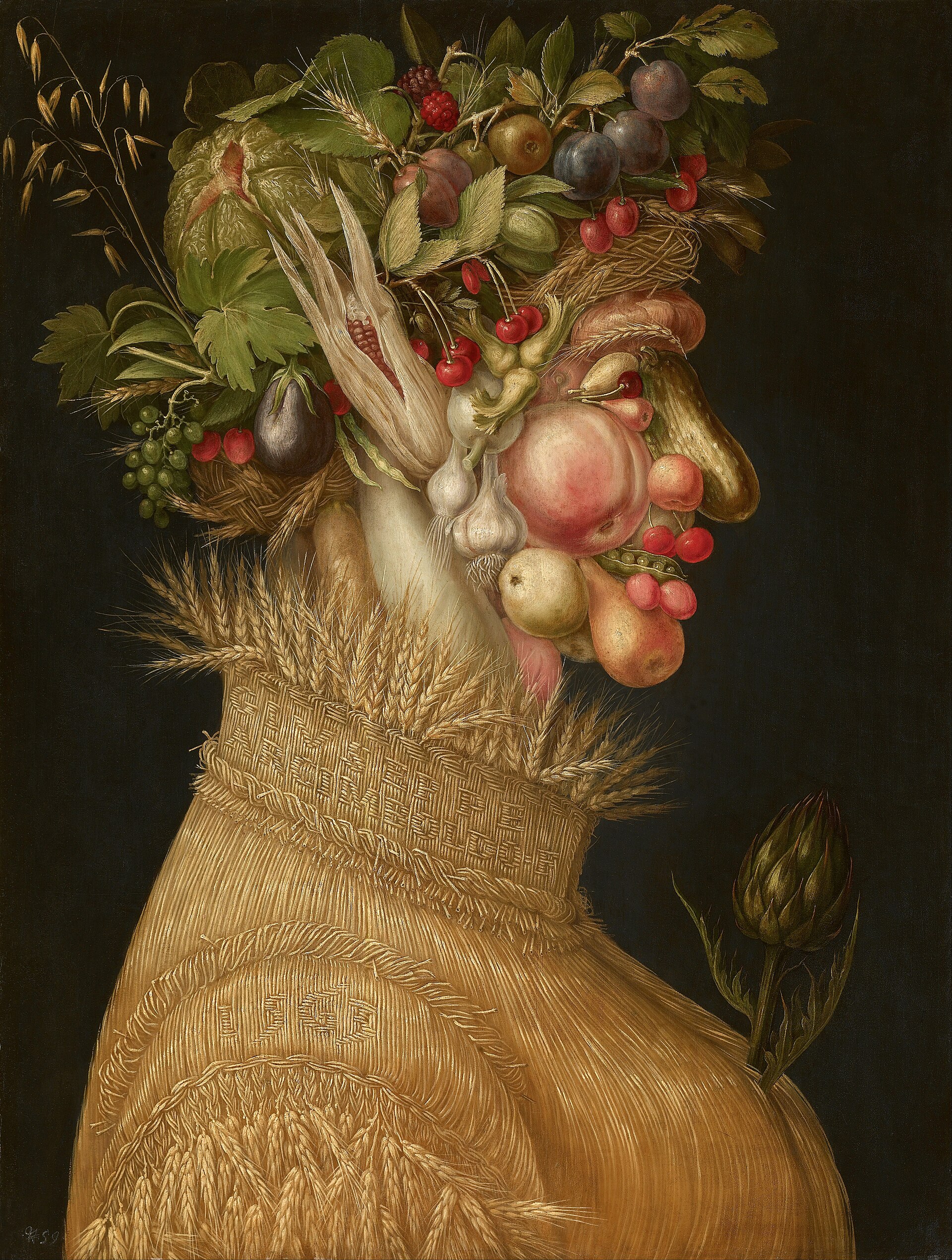 ジュゼッペ・アルチンボルド『夏』1563年、ウィーン美術史美術館