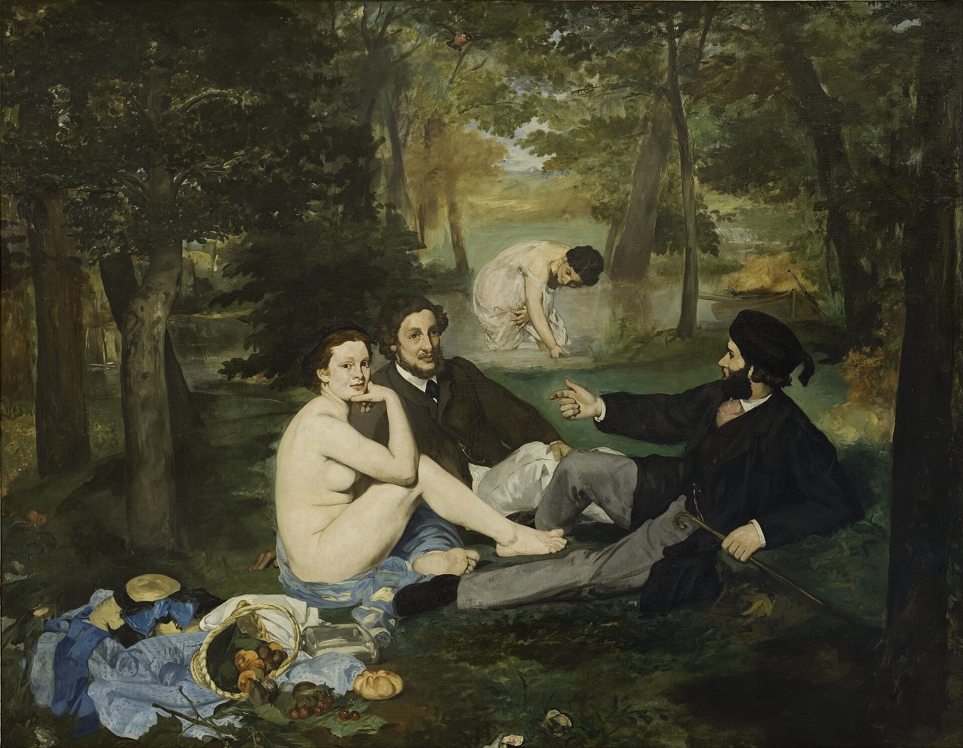 エドゥアール・マネ『草上の昼食』1863年、パリ、オルセー美術館蔵