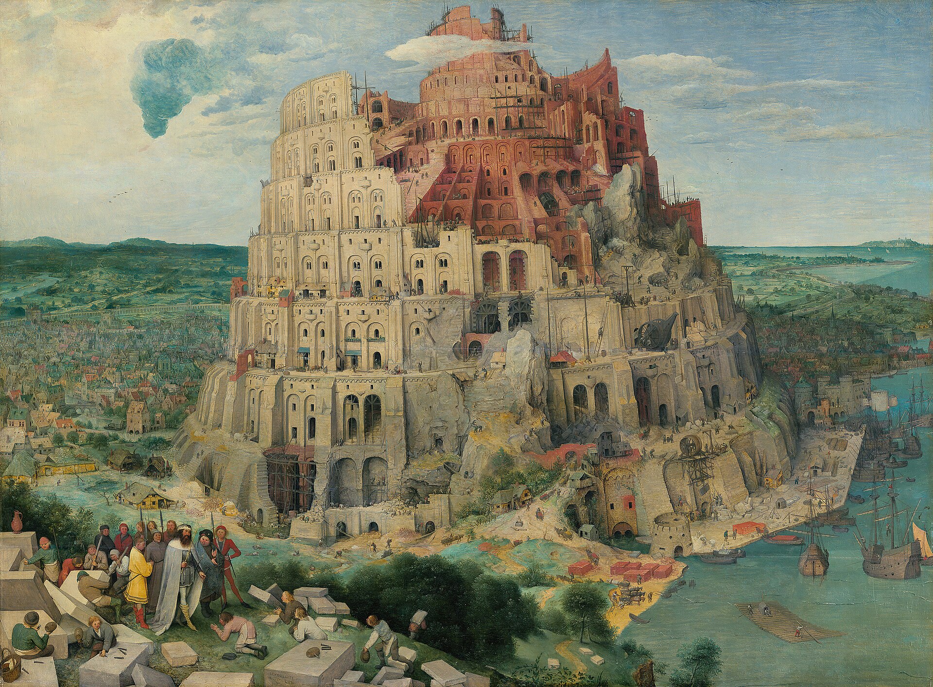 ピーテル・ブリューゲル（父）『バベルの塔』1563年、ウィーン美術史美術館