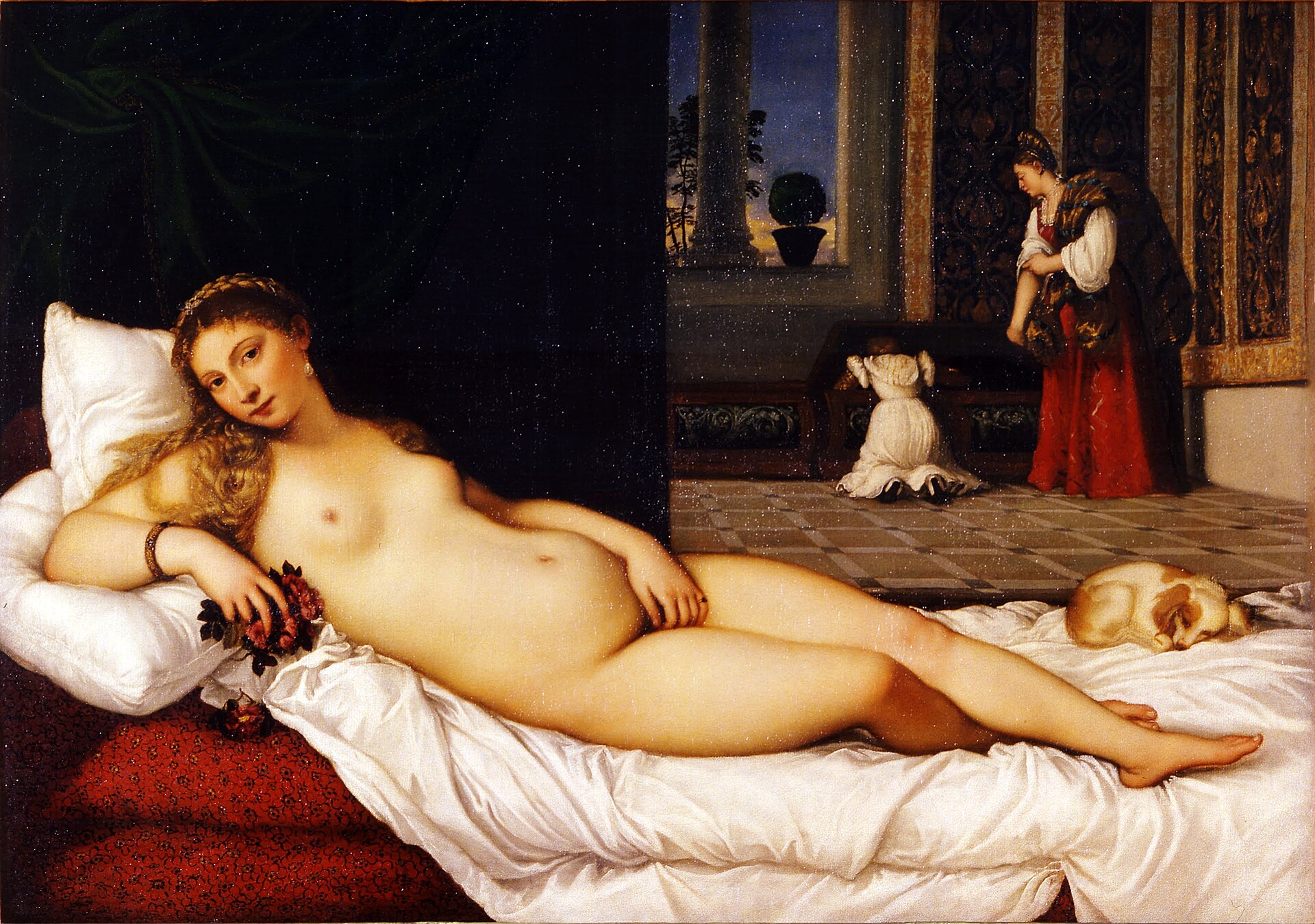 ティツィアーノ『ウルビーノのヴィーナス』1538年、フィレンツェ、ウフィツィ美術館蔵