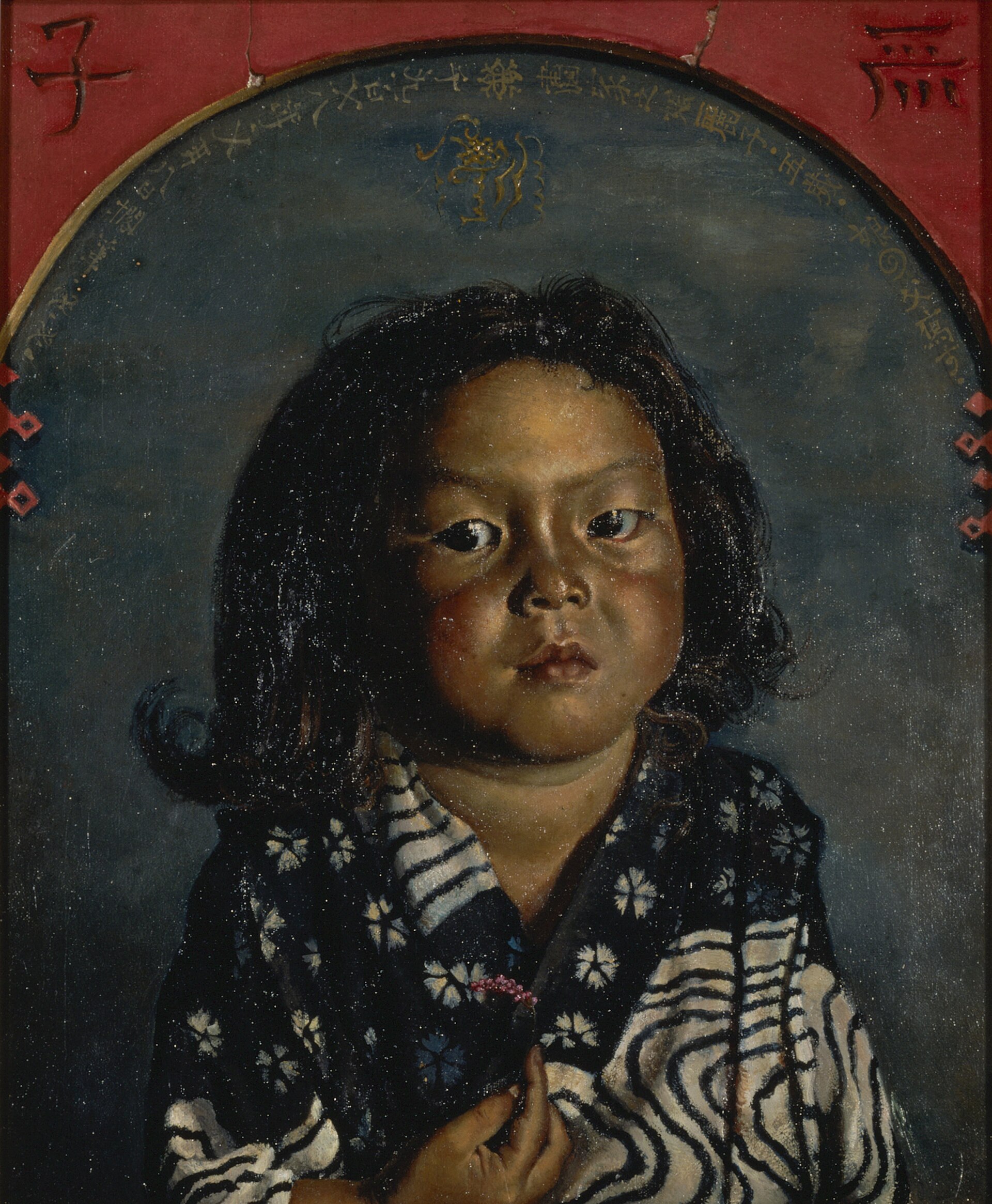 岸田劉生『麗子肖像(麗子五歳之像)』1918年、東京国立近代美術館
