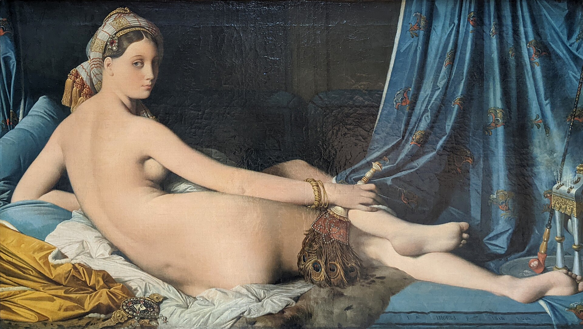 ジャン＝オーギュスト＝ドミニク・アングル『グランド・オダリスク』1814年、ルーヴル美術館
