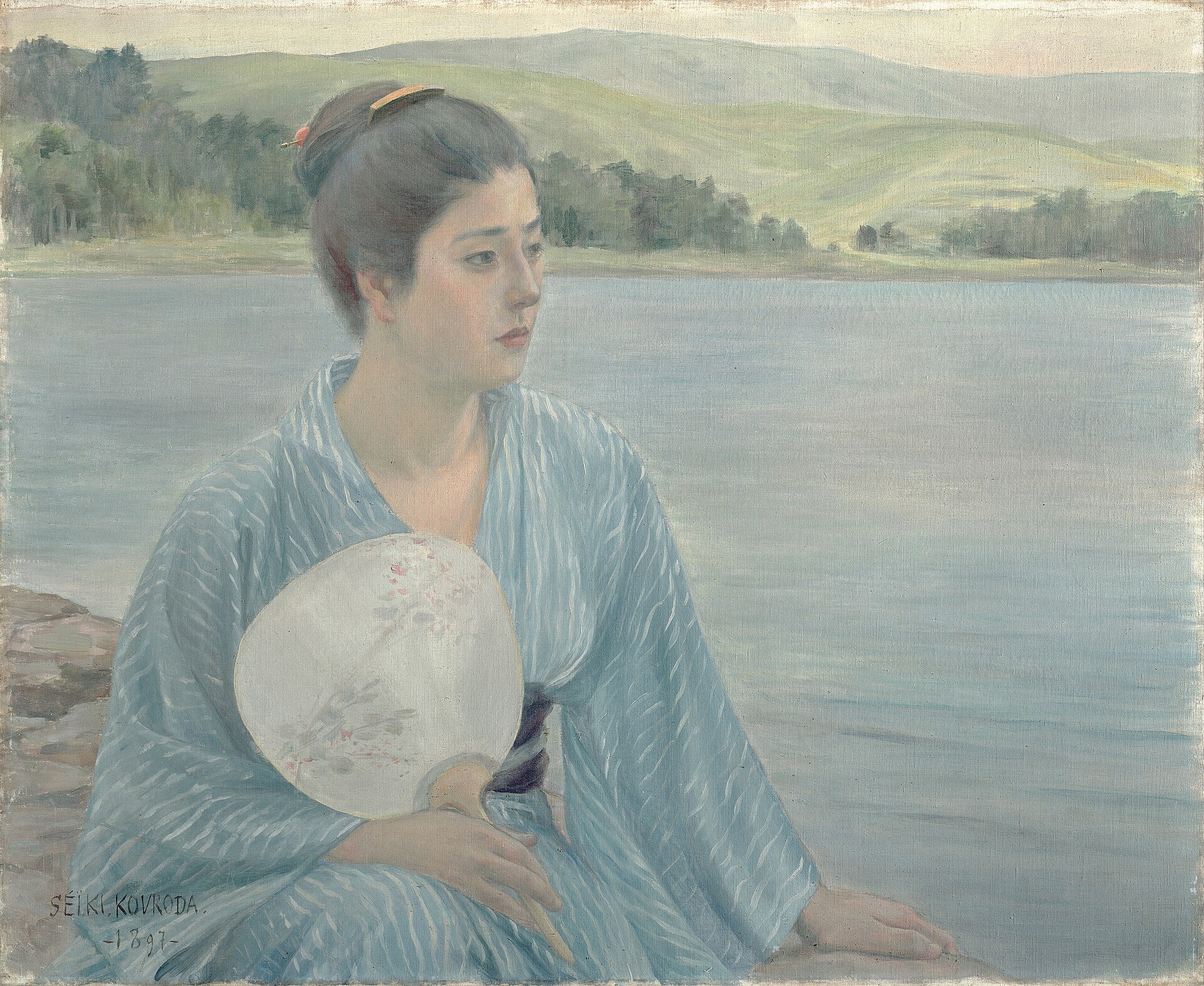 黒田清輝『湖畔』1897年、東京国立博物館（重要文化財）